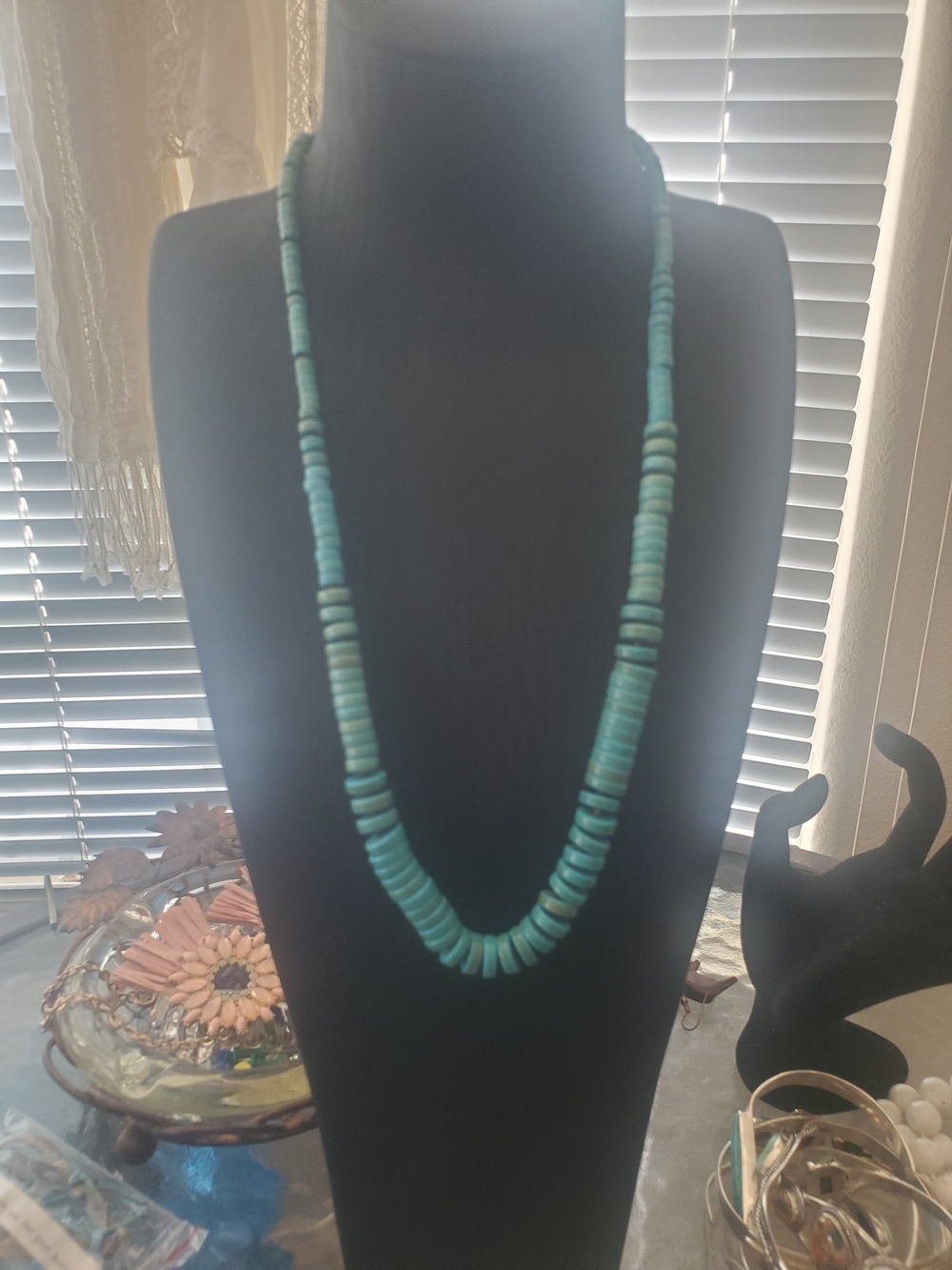 Southwest Handcrafted Graduated Turquoise Heishi 22"-23" Navajo Inspired